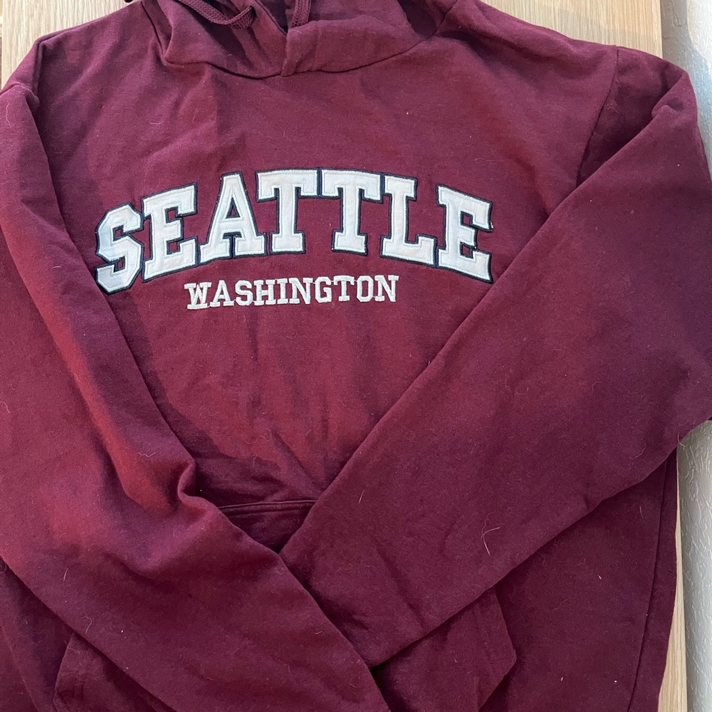 Seattle Washington Maroon Hoodie